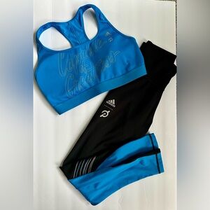 Adidas x Peloton Leggings and Sports bra set